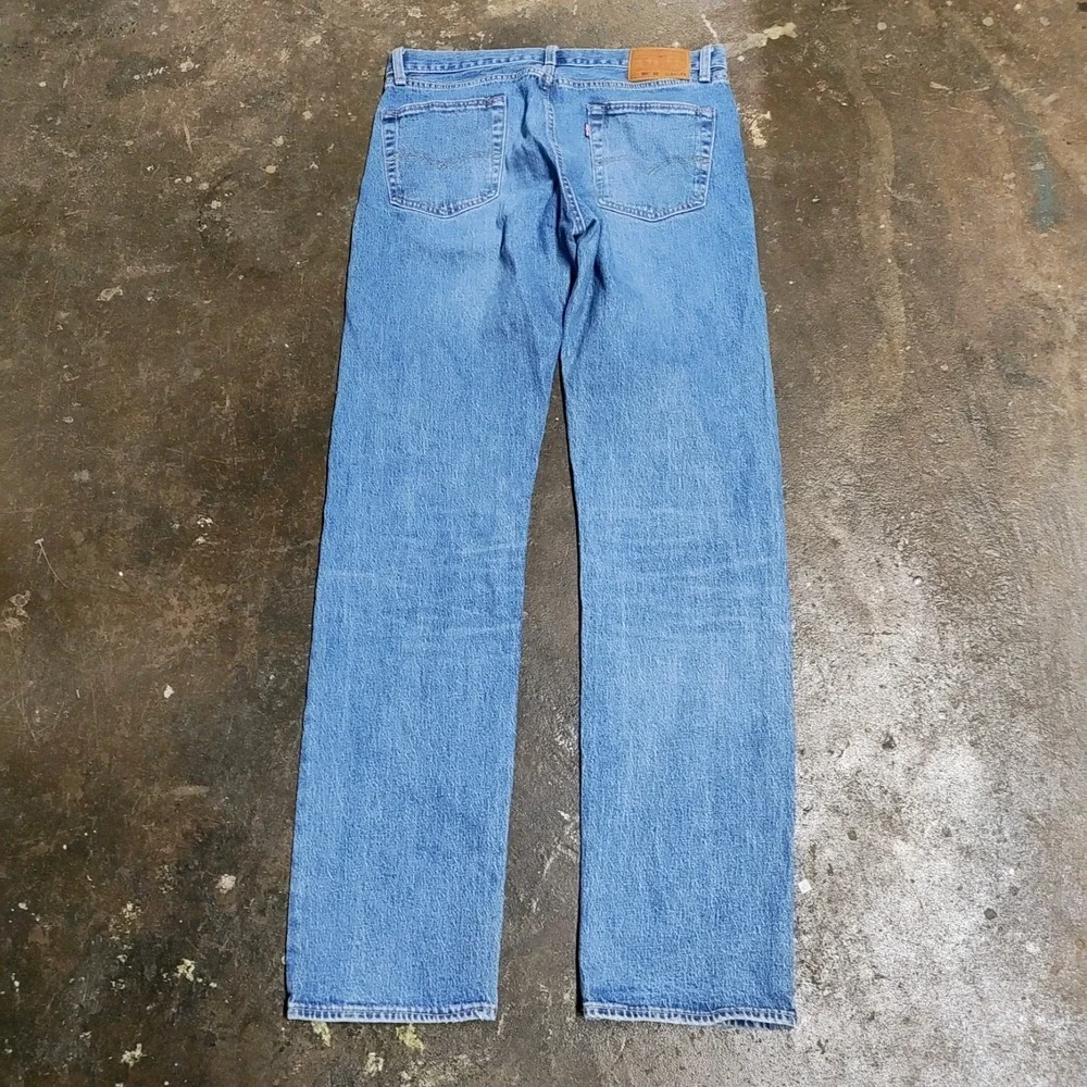 Levi's Premium 501 93 Button Fly Jeans 34x36 Mens Straight Leg Stretch Denim